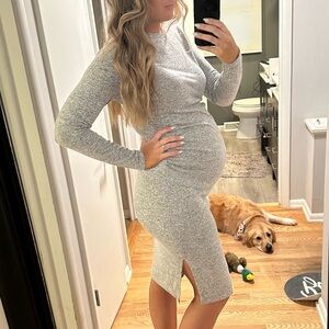 Motherhood Maternity Grey Long Sleeve Dress